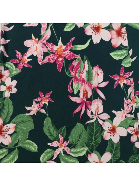 TOMMY BAHAMA Le Tigre Orchid Floral A-Line Pull On Jersey Knit Maxi Skirt Size L - Picture 3 of 5